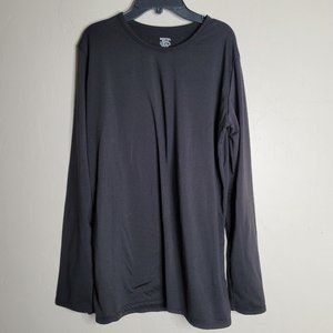 Bodtek Womens Size XXL Black  Pullover Fleece Lined Top Polyester Spandex LS